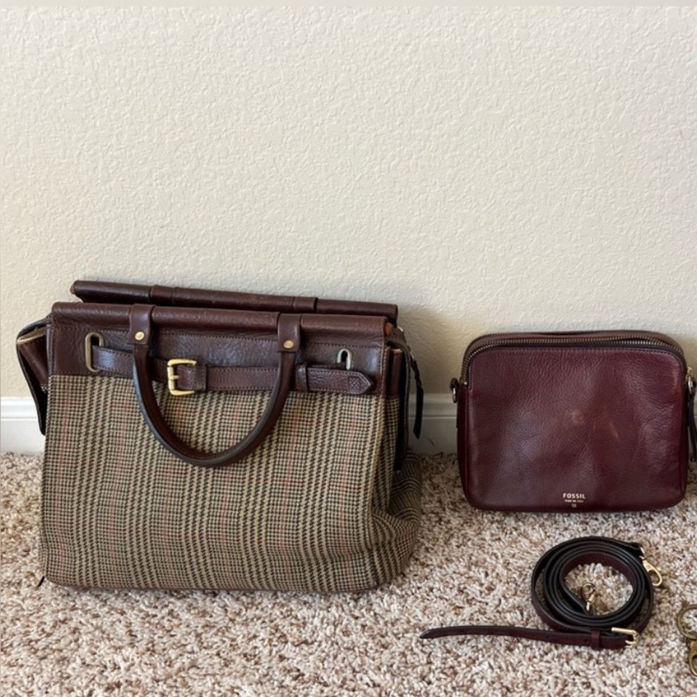 Fossil Women's Bag Set - Brown and Tan